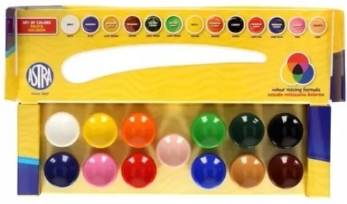 Farby plakatowe dla dzieci do malowania różnych powierzchni 13 kolorów na Arena.pl