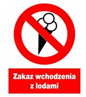 ZZO-17 ZNAK TABLICZKA Zakaz wchodzenia z lodami
