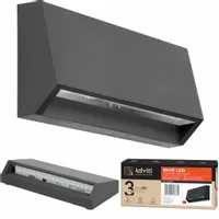 LAMPA ZEWNĘTRZNA ELEWACYJNA LED KINKIET ŚCIENNA OGRODOWA IP65 3W