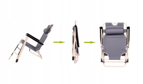 FOTEL OGRODOWY LEŻAK PLAŻOWY TURYSTYCZNY PODUSZKA na Arena.pl