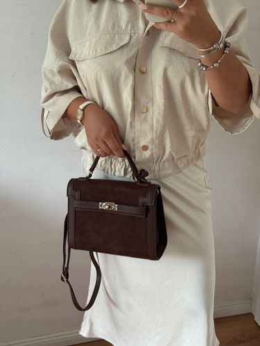 Torebka Gallantry Paris HIT czekoladowa zamsz eco brązowa listonoszka brąz na Arena.pl