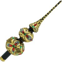 Czubek na choinkę: czarno-złoty