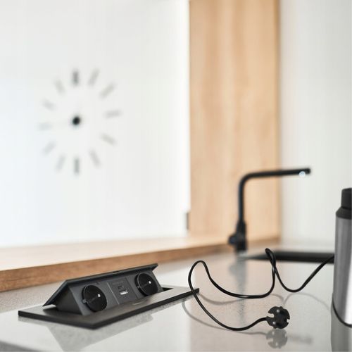 Gniazdo wpuszczane chowane w blat nablatowe USB USB-C STALOWE na Arena.pl