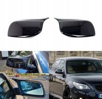 Nakładki obudowa lusterka BMW E60 E61 M-Style Czarny Połysk