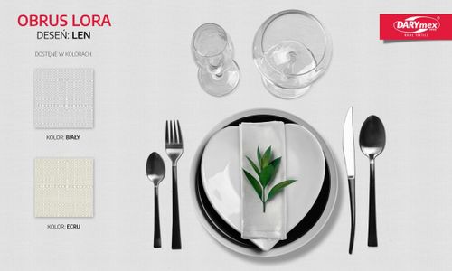 Obrus LORA 80x80 Ecru Len na Arena.pl
