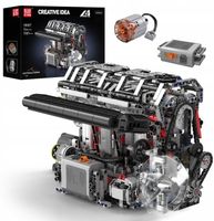 KLOCKI SILNIK MOULD KING 10087 4 CYLINDRY 1789 EL. DO SKŁADANIA L4 RZĘDOWY