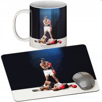 ZESTAW KUBEK + PODKŁADKA - BOKS SPORT WALKI - PREZENT WIELE WZORÓW + IMIĘ