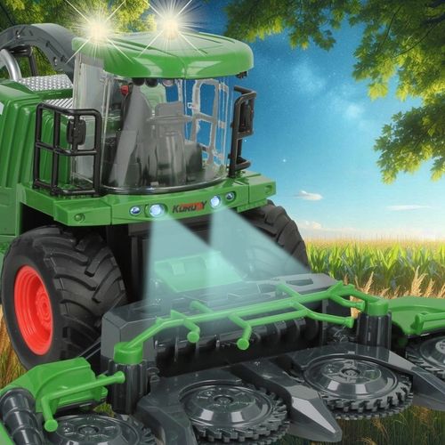 Zdalnie Sterowany Kombajn Ruchome Elementy Świeci DYM Prezent dla 5 6 Latka na Arena.pl