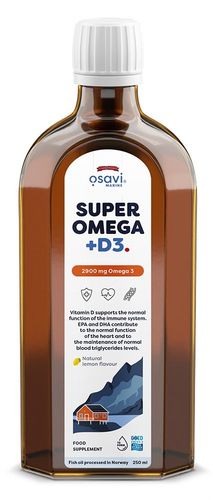 Osavi Super Omega + D3, 2900mg Omega 3 (Lemon) - 250 ml na Arena.pl