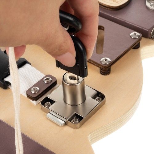 Tablica Manipulacyjna Sensoryczna 14w1 Edukacyjna Drewniana Miś dla Dzieci na Arena.pl