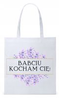 Dla Babci Babuni Prezent Torba Eco Biała Shopper Z Nadrukiem Ze Zdjęciem