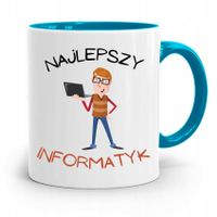 Kubek Błękitny Informatyka Najlepszy Informatyk Z Nadrukiem Ze Zdjęciem