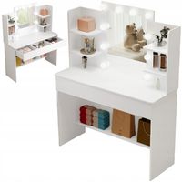 TOALETKA KOSMETYCZNA MAKIJAŻU WIZAŻU Z LUSTREM LED LOFT NOWOCZESNA 110