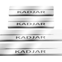 Listwa progowa RENAULT KADJAR Stal nierdzewna 304 połysk z czarnymi literam