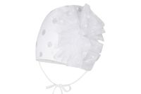 Broel AFRODYTA czapka wiązana kokarda biała 40-42