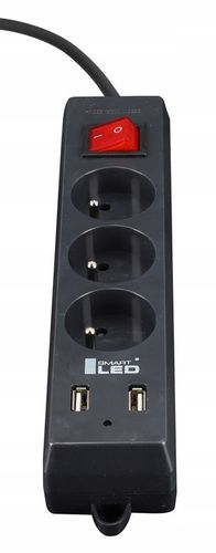 Przedłużacz listwa zasilająca 3metry ładowarka USB na Arena.pl