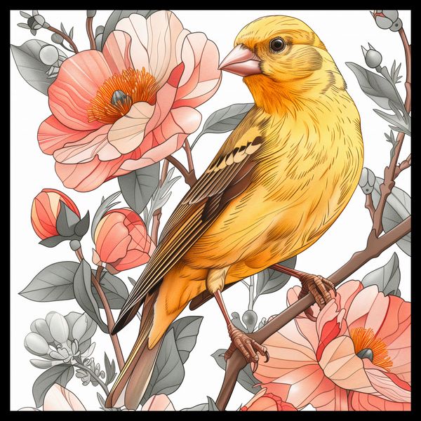 Plakat 40x40cm Wiosenny Śpiewaczek zdjęcie 2