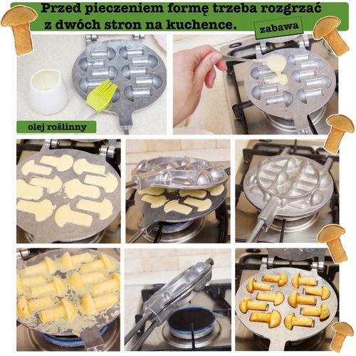 FORMA PATELNIA OPIEKACZ DO PIECZENIA CIASTEK GRZYBKI GRZYBKÓW na Arena.pl