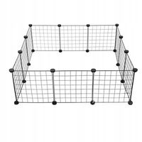 CZARNY KOJEC ZAGRODA METALOWA DLA PSA KOTA KRÓLIKA SZCZENIAKA 108x108 cm