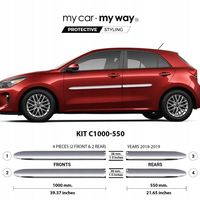 Kia Rio IV HB - Listwy CHROM Boczne Drzwi Ochronne