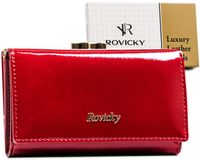 skórzany portfel damski na bigiel i zatrzask - rovicky