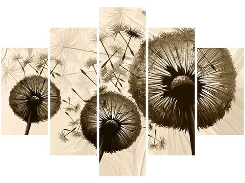 105CM 150CM OBRAZ 5 ELEM DMUCHAWCE BEŻU DRUK na Arena.pl