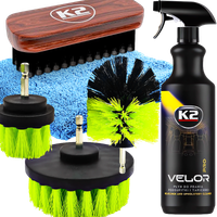 K2 Velor Pro Płyn Środek +4 Szczotki Do Prania Czyszczenia Tapicerki Foteli