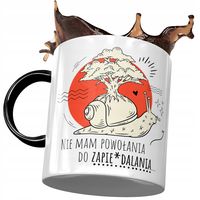 Kubek Czarny Śmieszny Nie Mam Powołania Prezent Z Nadrukiem Ze Zdjęciem