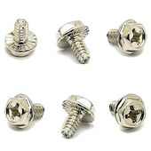 6x Śruba calowa komputerowa UNC srebrna Hex 6-32 6x10mm gwiazdka 6#32 ATX