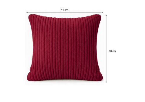 Zestaw 2x Poszewka dekoracyjna Jasiek struktura toczona 40x40 czerwona na Arena.pl