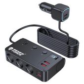 Rozdzielacz Gniazda Zapalniczki Samochodowej Rozgałęźnik 12V-24V 4USB QC PD