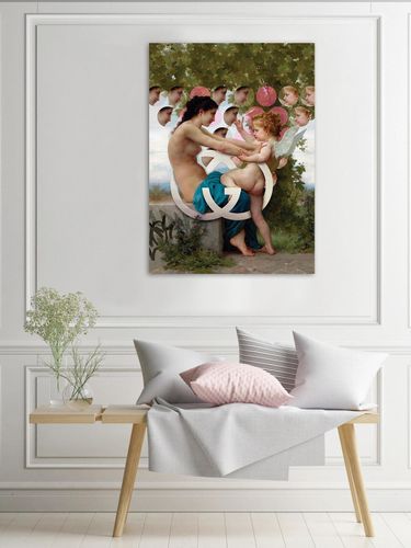 Obraz na płótnie - Canvas, Kobieta z amorem 50x70 na Arena.pl