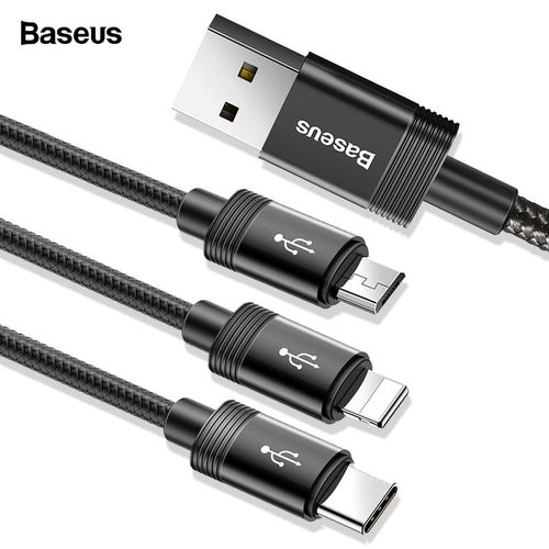 BASEUS Kabel 3w1 USB-C micro-USB iPhone 3.5A 1,2m na Arena.pl
