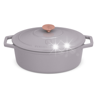GARNEK ŻELIWNY OWALNY 4,65l Z POKRYWKĄ 30cm BRYTFANNA