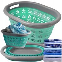 Kosz na pranie miska składana miednica turystyczna duża silikonowa