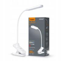 Lampa LED 6W biurkowa KLIPS giętkie ramię przyciemnianie szkolna regulowana