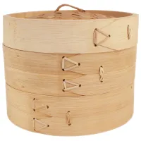 Parowar bambusowy okrągły - 2 piętra, średnica 25 cm - Emro Aziatica