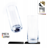 Magnetyczne szklanki ze szkła Silwy przezroczyste 300ml 2szt nano podkładek