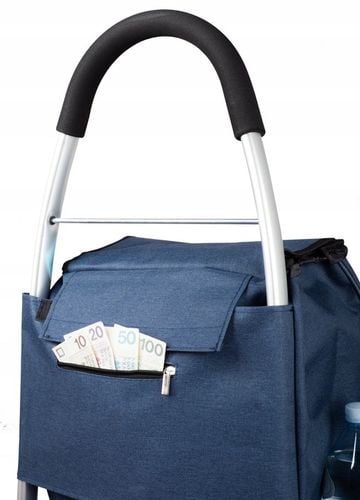 Wózek na zakupy ALU składany zakupowy torba na dużych kółkach 44l na Arena.pl