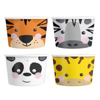 Kubeczki na lody deser zwierzątka Safari, 4 szt.