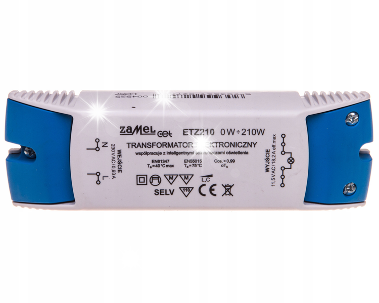 ZAMEL TRANSFORMATOR ELEKTRONICZNY 0-210W ETZ210 zdjęcie 1