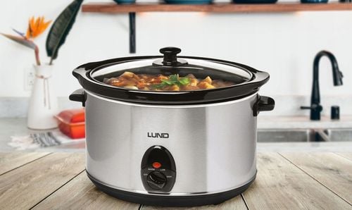 LUND WOLNOWAR GARNEK CERAMICZNY SLOW COOKER INOX LCD 320W 5,6L 3TRYBY na Arena.pl