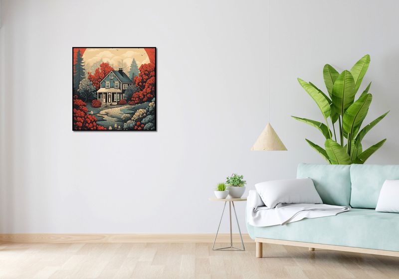 Plakat 70x70cm Idylla Rustykalna zdjęcie 4