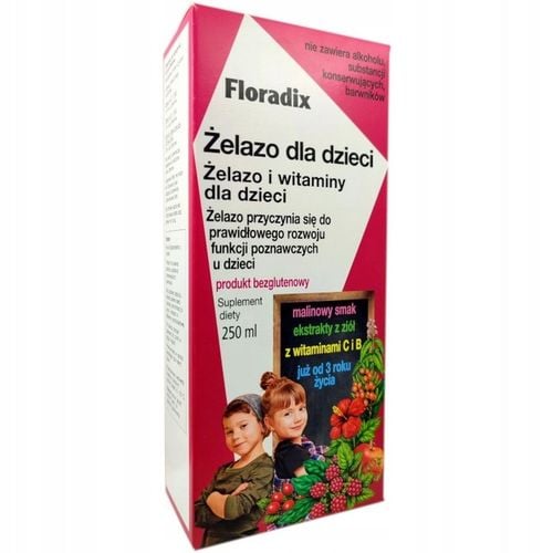 FLORADIX ŻELAZO DLA DZIECI 250ML na Arena.pl