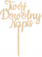 TOPPER NA TORT NAPIS TEKST DEKORACJA EXTRA PREMIUM