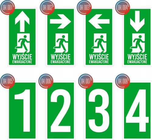 Tabliczka Grawerowana zielona 20x10 znak BHP na drzwi EMERGENCY EXIT na Arena.pl