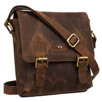 klasyczna listonoszka męska ze skóry naturalnej w brązowym kolorze