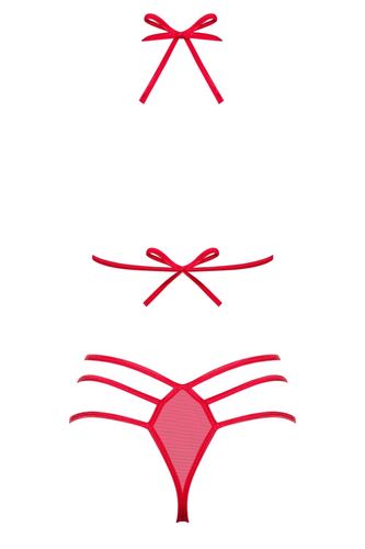 czerwony komplet biustonosz stringi giftella l/xl na Arena.pl