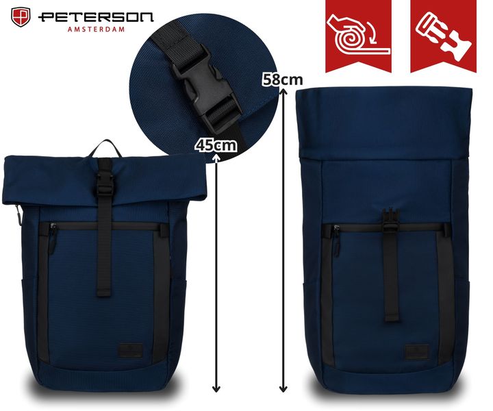 plecak miejski ptn rio-9084 navy zdjęcie 6