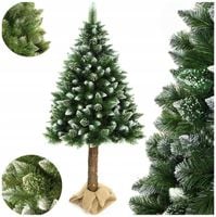 CHOINKA SZTUCZNA NA PNIU 180 CM | GĘSTA SOSNA | OŚNIEŻONA | DIAMENTOWA